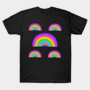 Rainbow on blue background T-Shirt